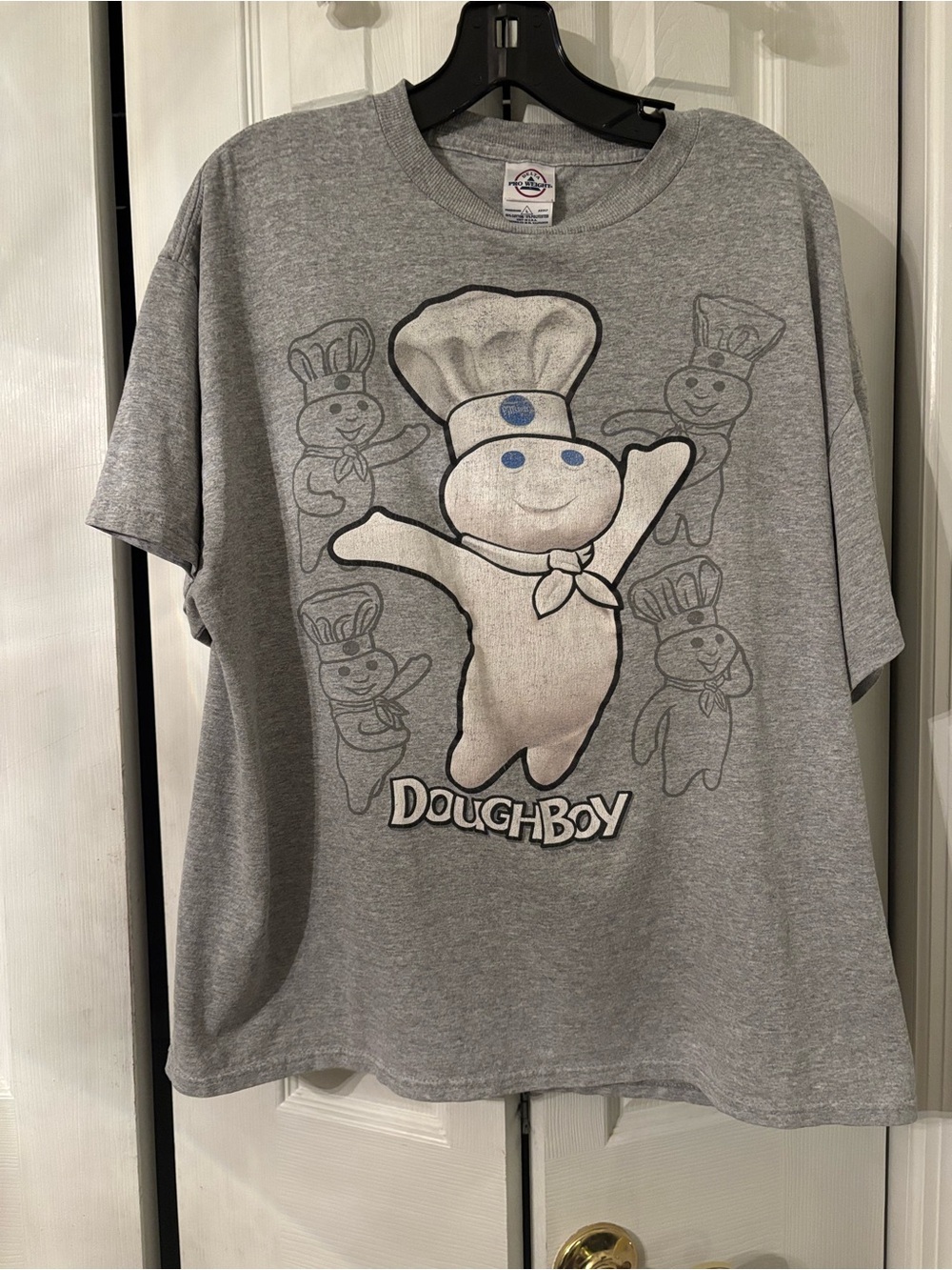 Delta Gray Doughboy Graphic Tee with Blue Accents